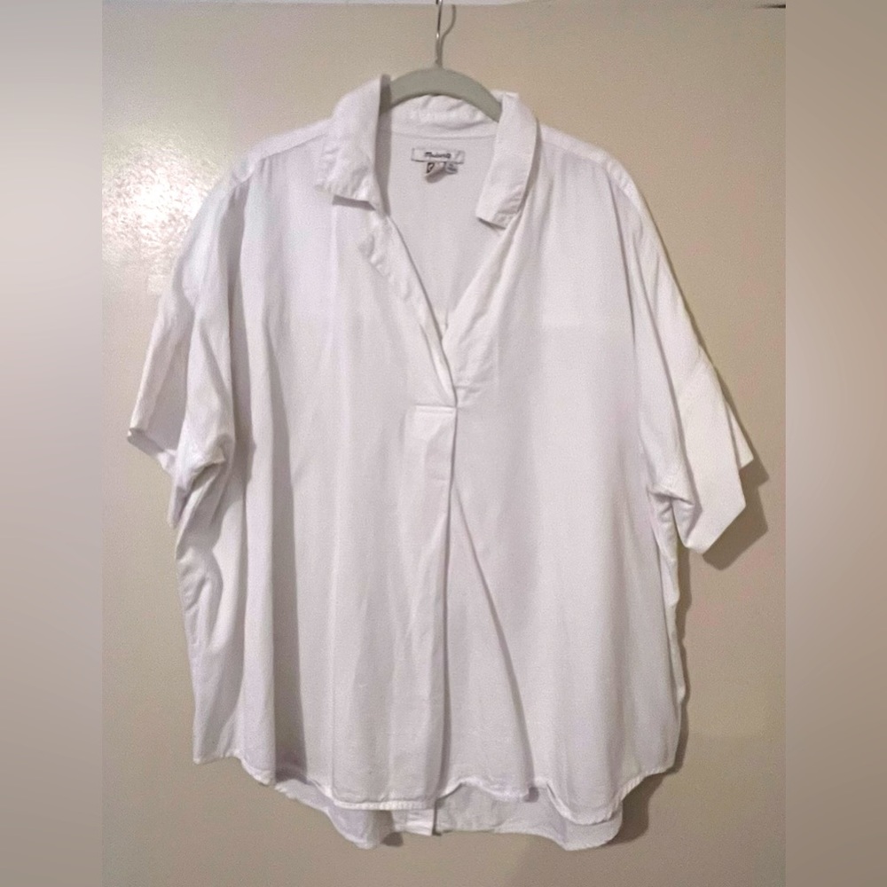Madewell Courier Button-back shirt in Pure White